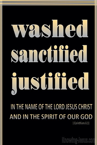 1 Corinthians 6:11 You Were Washed, Sanctified, Justified (black)